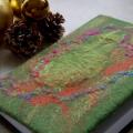 Work book -uzrasine " Green Dream " - Notebooks - felting