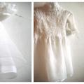 Velta christening gown - Baptism clothes - felting