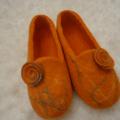 Orange Christmas - Shoes & slippers - felting