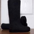 Gray boots - Shoes & slippers - felting