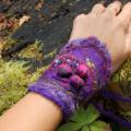 Purple fantasy - Bracelets - felting