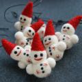 Snowman squad - For interior - felting