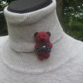 Ginger fragrant bears - Brooches - felting