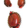 Red jasper ring - Rings - beadwork