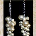Earrings of pearls - Earrings - beadwork