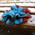 Silky sage-4 charger. - Brooches - felting