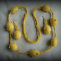 Necklaces " Lemon " - Necklaces - felting