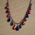 Jasper, agate, pyrite - Necklace - beadwork