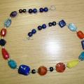 Natural stones and pearls with silver - Necklace - beadwork
