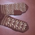 gloves made of half-woolen - Gloves & mittens - knitwork