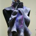 Scarf " gray flowering " - Scarves & shawls - felting