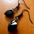 Black Heart - Earrings - beadwork