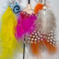 Speckled feathers - Earrings - beadwork