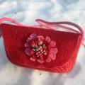 Felted Bag " Red flower " - Handbags & wallets - felting