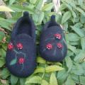 Spilled ladybird - Shoes & slippers - felting
