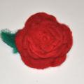 Rose brooch - Brooches - felting