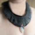 With a gray fur collar - Leather articles - making