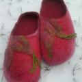 Cyclamen - Shoes & slippers - felting