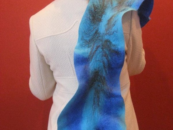 Turquoise, blue and chocolate spree - Scarves & shawls