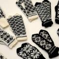 Black white - Gloves & mittens - knitwork