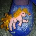 Pink Ponies - Shoes & slippers - felting
