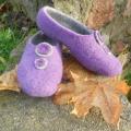 Purple - Shoes & slippers - felting