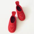 Valentine mood tapukai - Shoes & slippers - felting