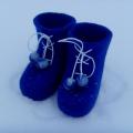 Bright blue - Shoes & slippers - felting