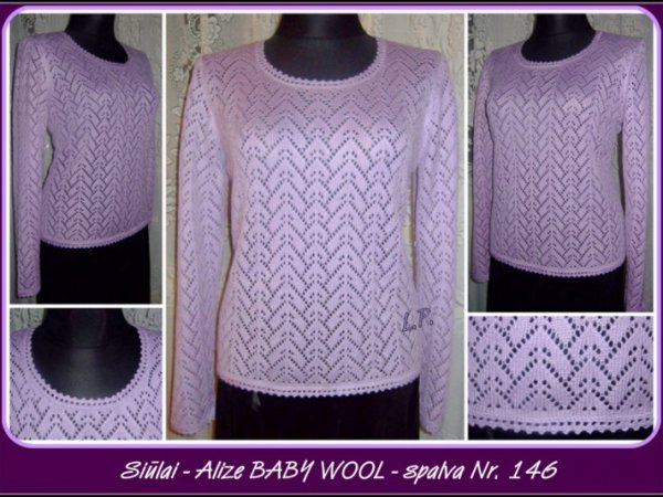 The half-woolen sweater - Machine knitting