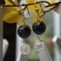 Earrings " black and white -2 " - Earrings - beadwork