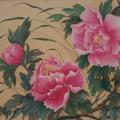 Chinese peony - Serigraphy - drawing