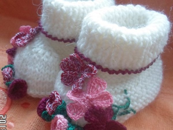 Baby booties "Meadow" 2