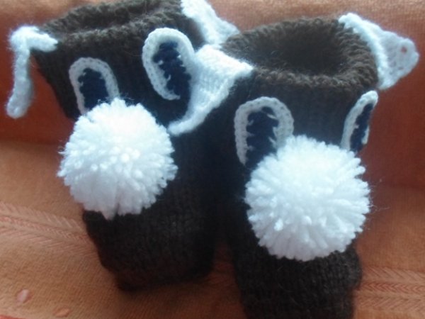 Baby booties "Puppies" - Socks