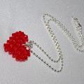 Swarovski Crystal Heart pint - Neck pendants - beadwork