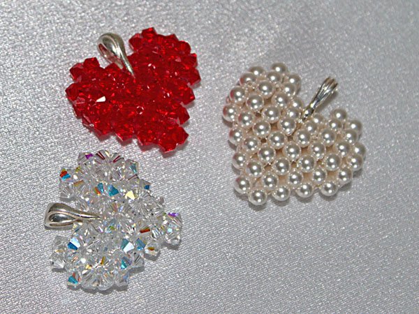 Swarovski kristalų pinta širdelė 3