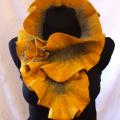 Gray mustard scarf - Scarves & shawls - felting
