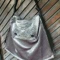 Grey striped handbag - Handbags & wallets - sewing