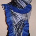 gray-blue scarf - Scarves & shawls - felting