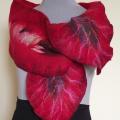 Scarf red - Scarves & shawls - felting