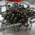 Grey brooch} - Brooches - beadwork