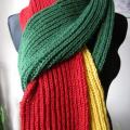 tricolor scarf - Scarves & shawls - knitwork