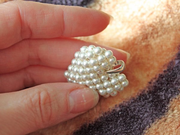 Weaved pearl heart 3