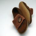 Tat brown slippers with soles - Shoes & slippers - felting
