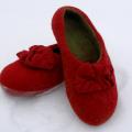 Little red slippers - Shoes & slippers - felting