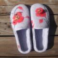 A final poppy - Shoes & slippers - felting