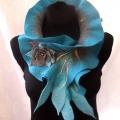 Turquoise scarf - Scarves & shawls - felting