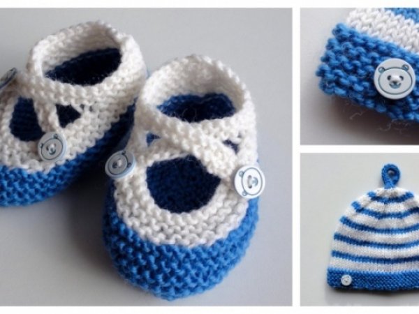 Shoes and neonatal kepurytė - Children clothes