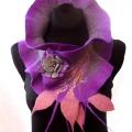 Violet scarf - Scarves & shawls - felting