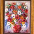 " Flower Bouquet " - Oil painting - drawing