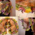 Purple lilies - Wraps & cloaks - felting